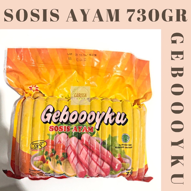 

SOSIS GEBOY AYAM 730gr ISI 32BIJI