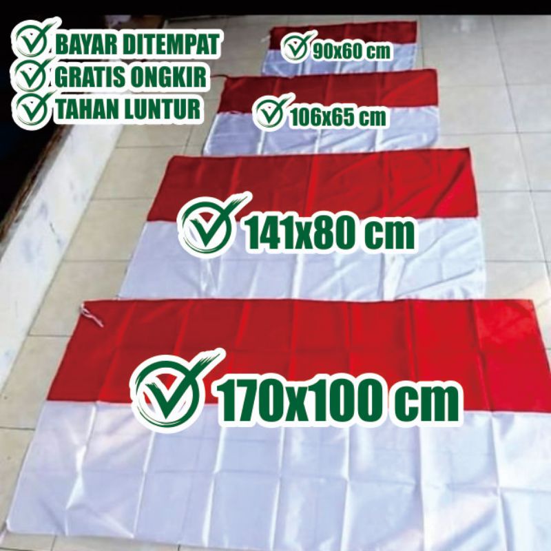 Jual TERMURAH!! BENDERA INDONESIA MERAH PUTIH RI / bendera kain satin