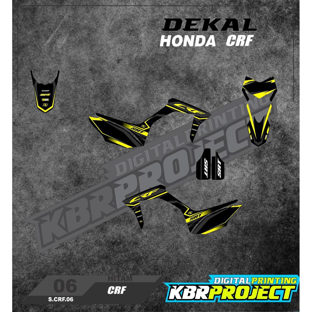 (cod) Stiker Motor CRF 150 L sticker striping list motor HONDA CRF 06 Racing Supermoto Modifikasi