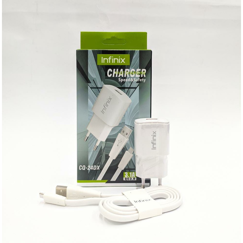 Charger Infinix 10W 18W 33 Watt Smart 4 5 6 Hot 8 Hot 9 Play Hot 11 Kualitas Ori