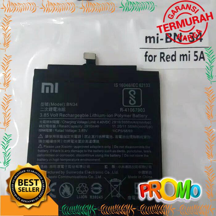 BATERAI XIAOMI REDMI 5A BN34 ORIGINAL BATERAI BN 34