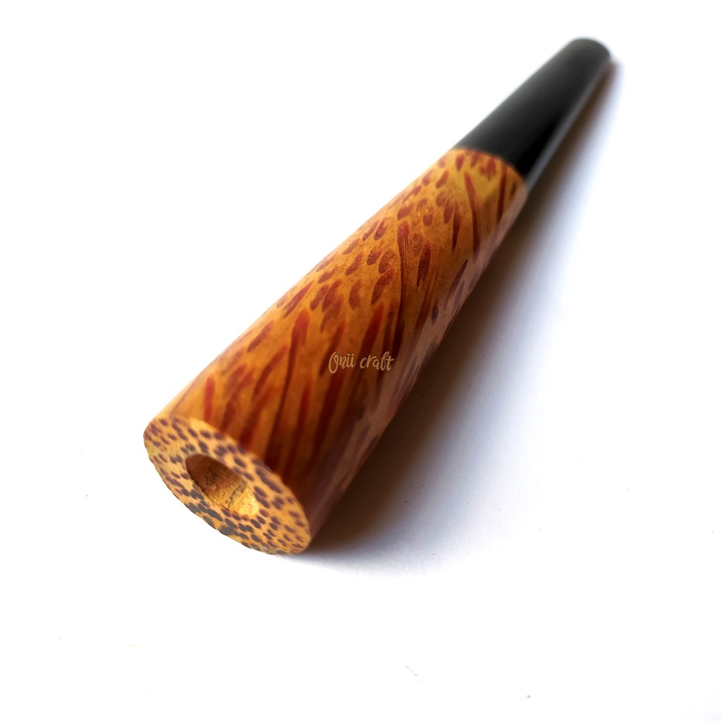 Pipa rokok kayu kelapa sambung tanduk kerbau asli handmade