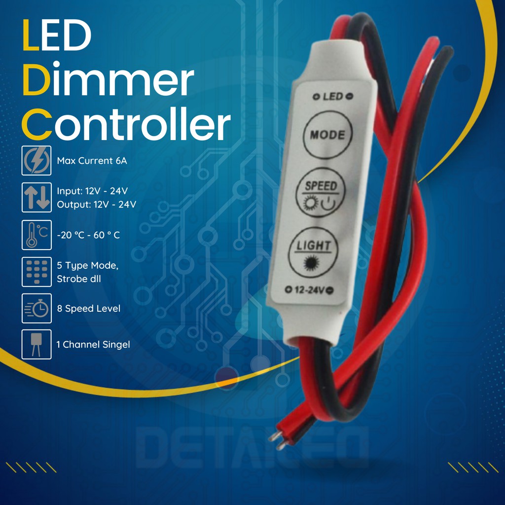 Modul Led Lampu Strobo Kedip Mobil Motor Truk Murah Dimmer 12V 24V