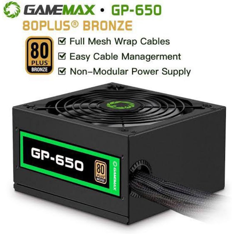 PSU Power Supply GAMEMAX GP650 GP-650 GP 650 80+ Bronze