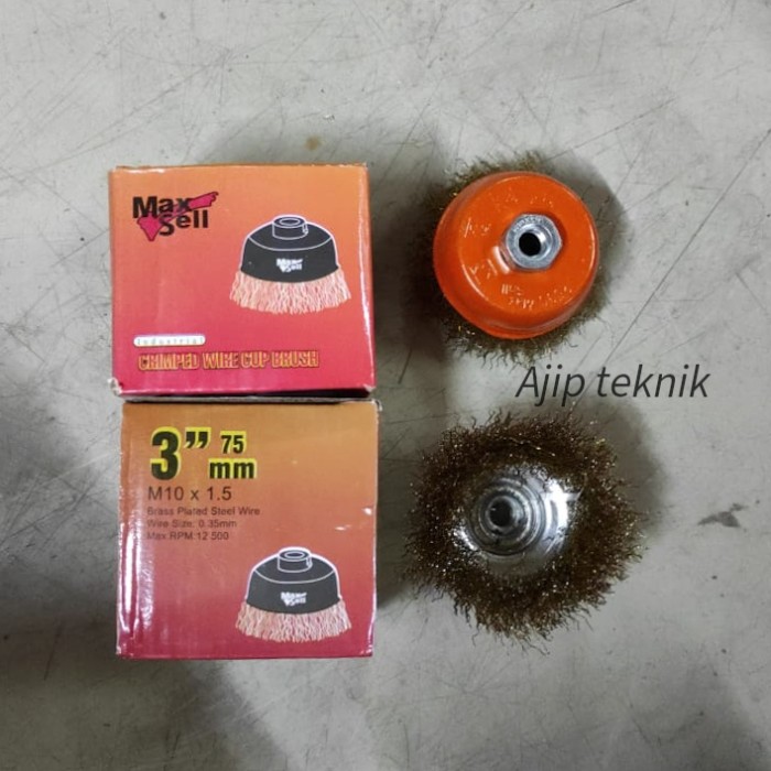 Sikat mangkok /SIKAT MANGKOK KING kawat cup brush 3&quot; gurinda tangan murah meriah