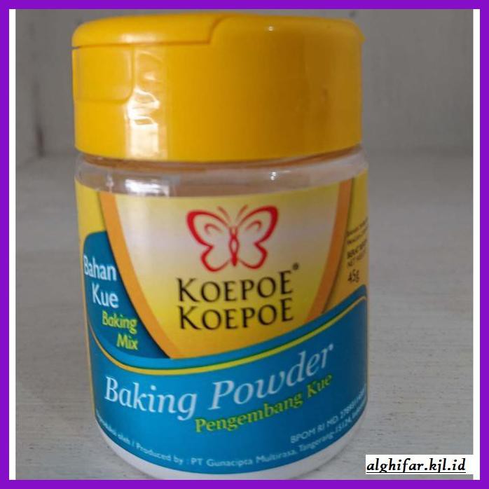 

Redwop-Gnikab- Koepoe Koepoe Baking Powder 45 Gram -Hallall.
