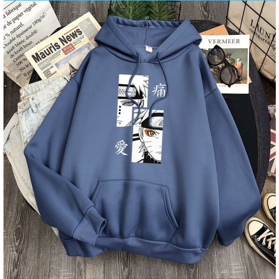 PAIN Naruto  Jumper Hoodie II Sweater Hoodie Anime II Sweter Oblong Topi II SIZE M - XL ( Pria &amp; Wanita / Anak &amp; Dewasa )