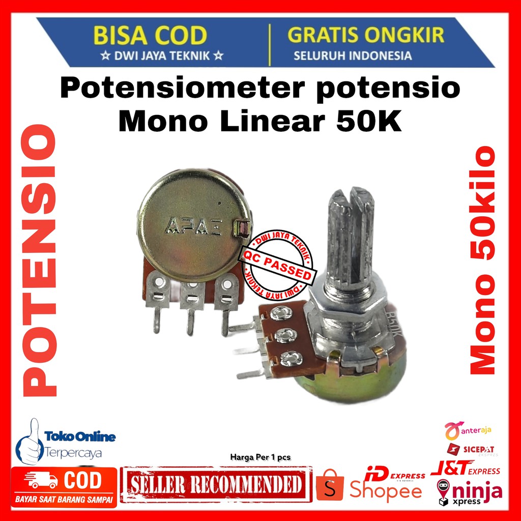 Potensiometer potensio Mono Linear 50K