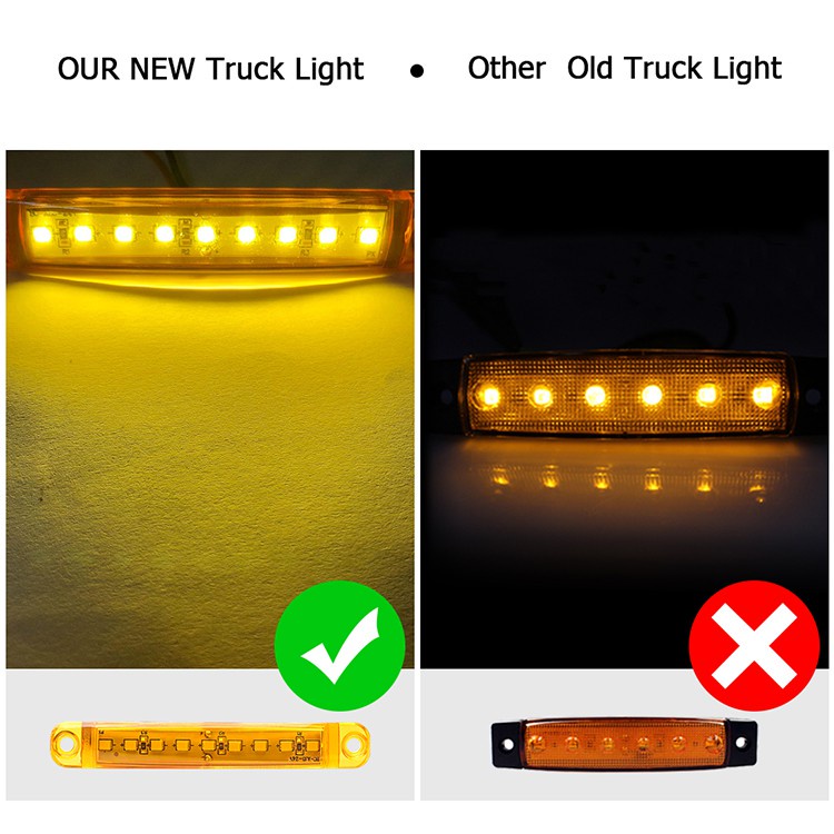 Lampu Indikator Rem Samping 9-led DC 24V Untuk Truk / Trailer