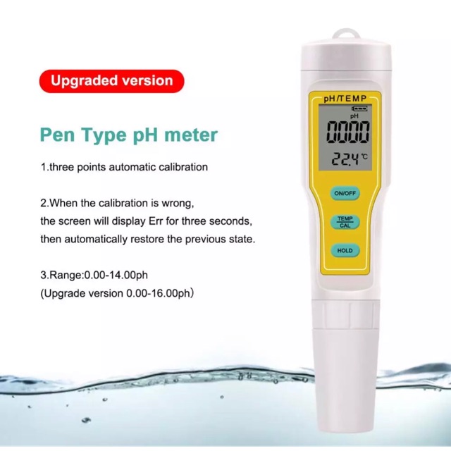 pH Meter Digital LCD Automatic Correction Hidroponik Soil Aquarium Safe Pool Water Wine Urine Tester