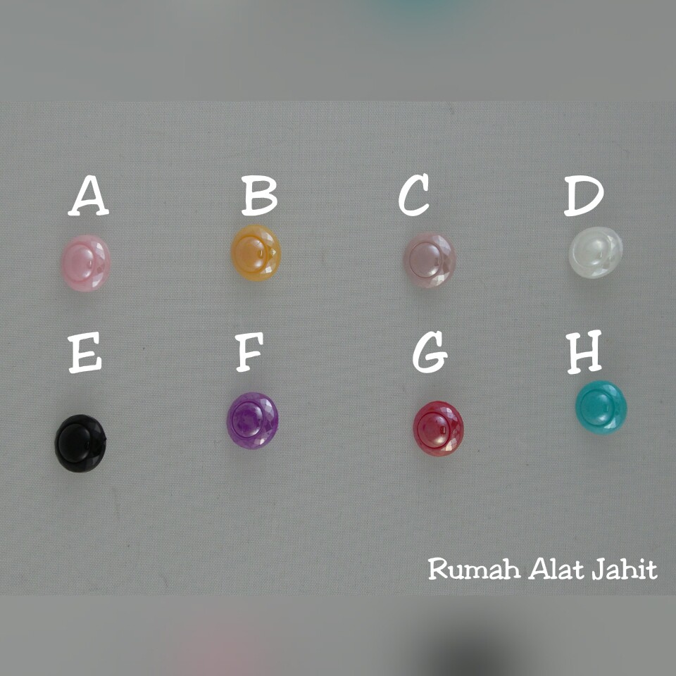 Kancing Akrilik Bulat Motif Bulan 12mm