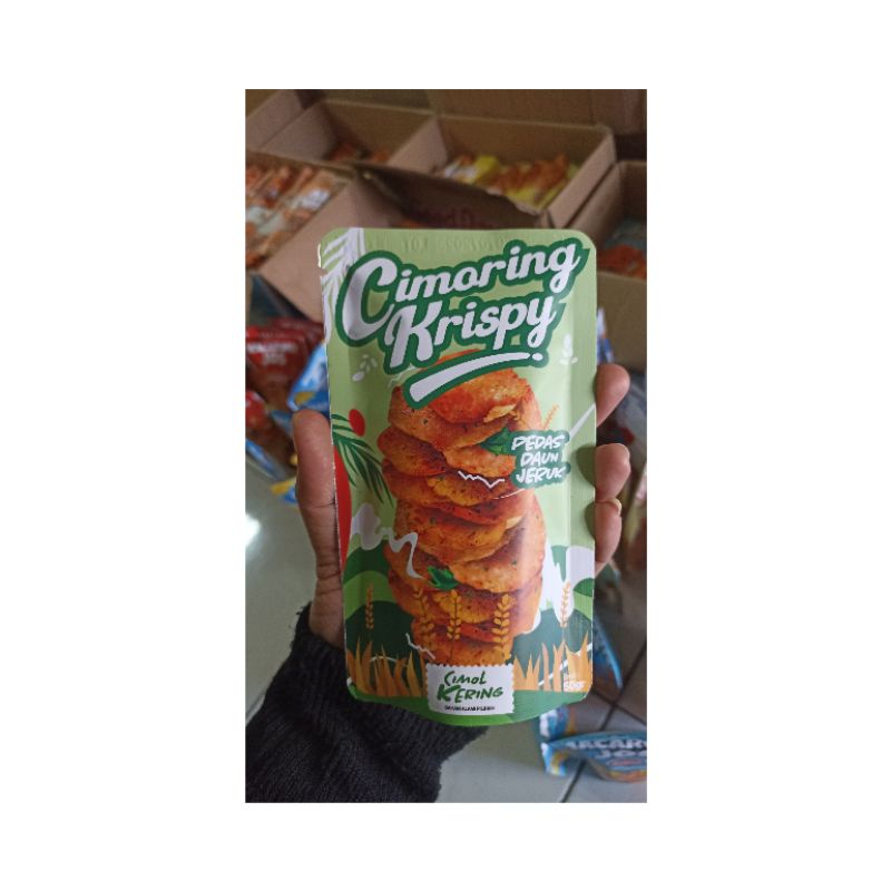 

cimol/cimol kering/cemilan murah/cimoring krispy/cimol kering rasa pedas daun jeruk