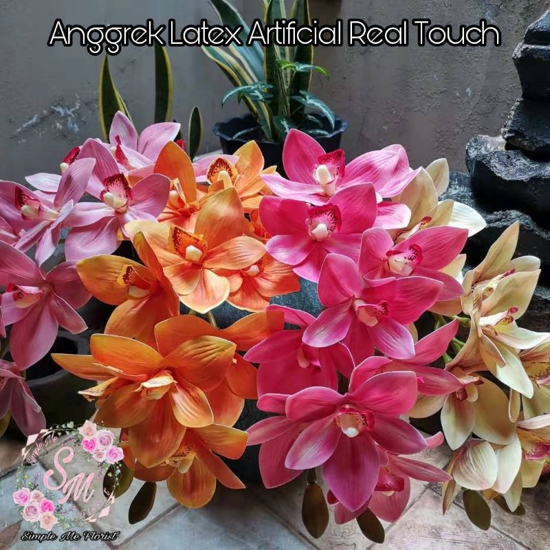 Anggrek Latex Anggrek Bulan Moth Orchid Bunga Plastik Dekorasi Rumah