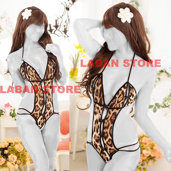 Sexy Teddies Lingerie Bikini Motif Macan Leopard Seksi L119