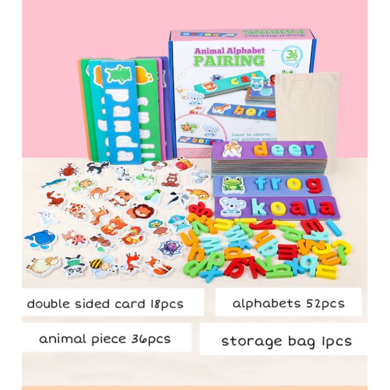 Mainan Edukasi Animal Alphabet Pairing Edutoys Alphabet Abc Shopee Indonesia