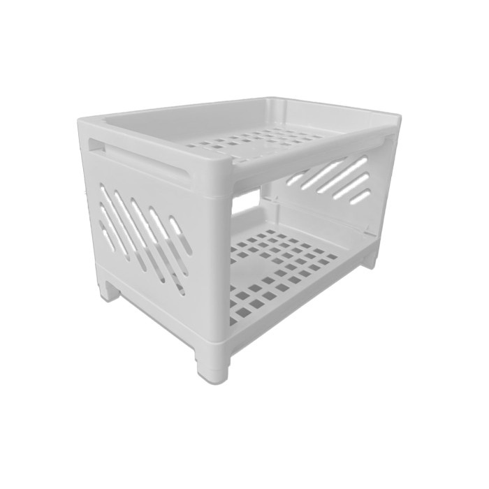 Rak Plastik Mini Serbaguna 2 Susun RT009 - Putih