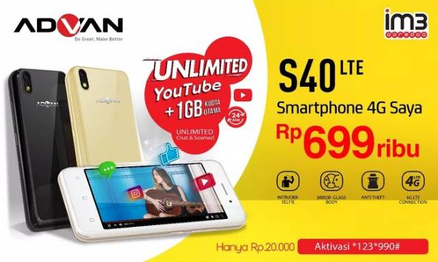 ADVAN S40 4G LTE RAM 1GB