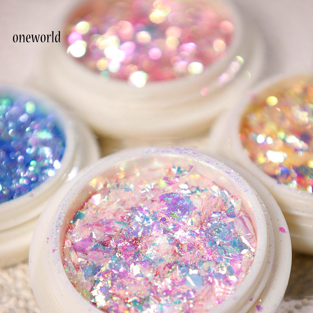 (ord) Bubuk Glitter Sequin Ultra Tipis Warna-Warni Untuk Dekorasi Nail Art / Manicure Profesional