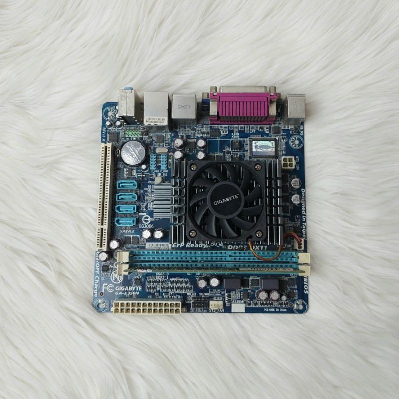 Paket Motherboard Gigabyte GA-E350N + Processor  AMD E-350D Dual-Core +Ram 2gb