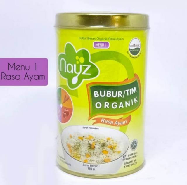 NAYZ Bubur Tim Organik Can 150gr Home Made MPASI Bayi