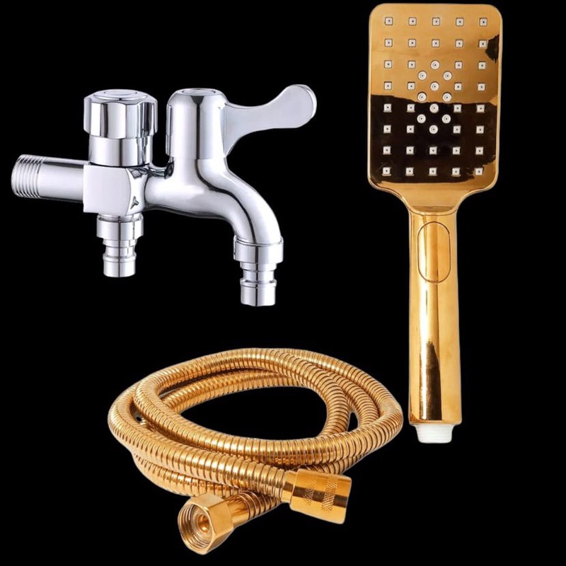 Shower Kamar Mandi Hemat Air Murah Hand Shower mandi Gold Semprotan AIR HandShower Mumer saving water spray