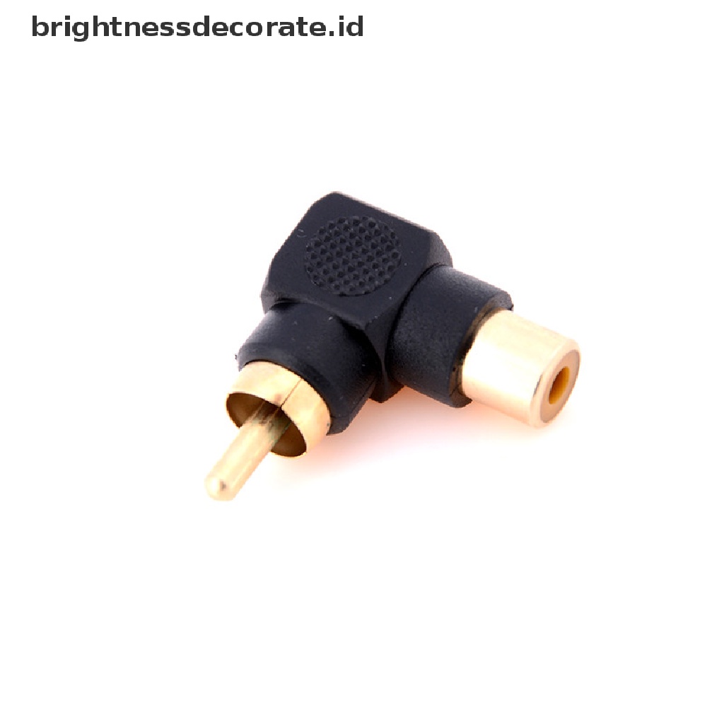 1 Pc Adaptor Konektor Plug Rca Male To Female Sudut Kanan 90 Derajat