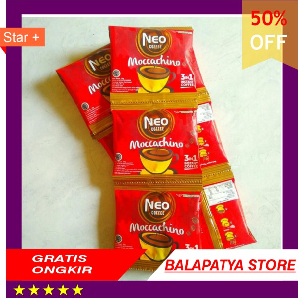 

STOK SISA 9 SAJA ! BURUAN !!! NEO coffee moccachino 3 in 1 instant coffee