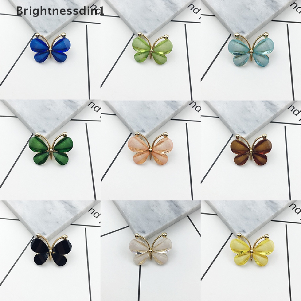 10pcs / set Kerajinan Butterfly flatback Bahan resin Untuk Dekorasi Pernikahan