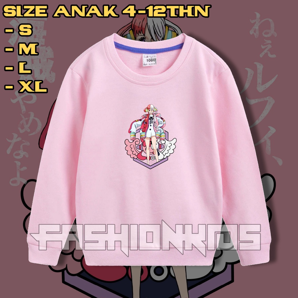Jaket Sweater Anak perempuan Uta One Piece Red