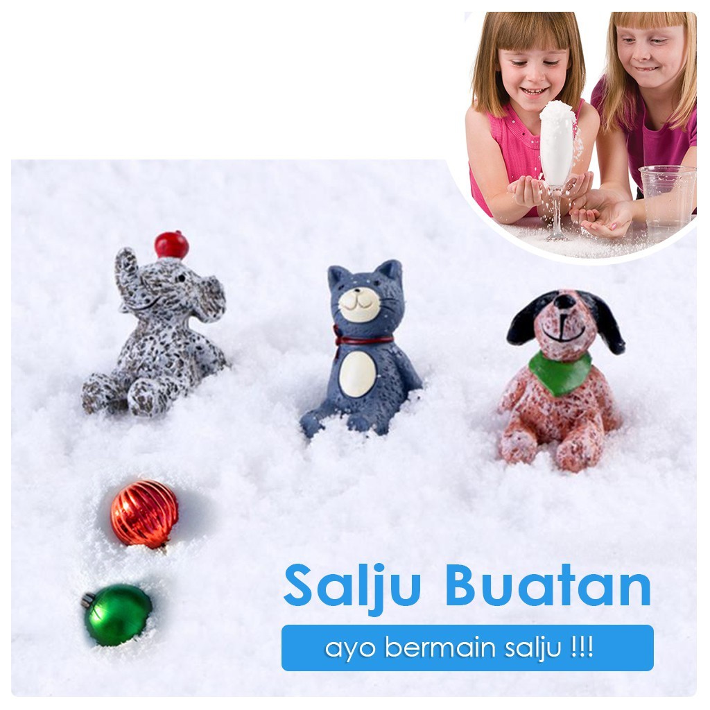 Albama - Instant Snow 10gr / Mainan Anak Salju Buatan / Fake Snow / Salju Bubuk / Salju Instant