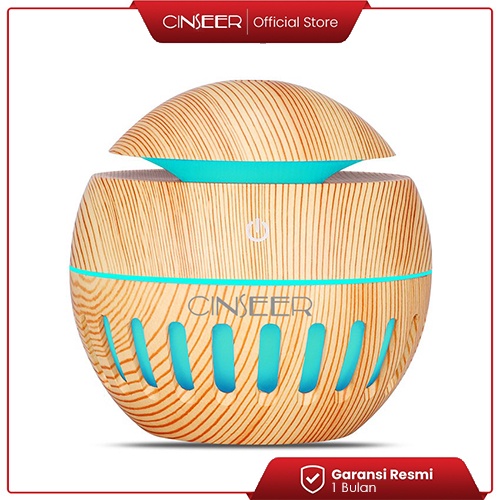 CINSEER humidifier air 130ml aromaterapi diffuser model bulat kecil garis no remote (tidak free oil)-1