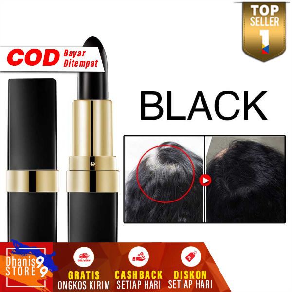 Lipstik Cat Rambut Uban Penghitam Bright Hair Pen Semir Hitam Pewarna Rambut Uban Putih