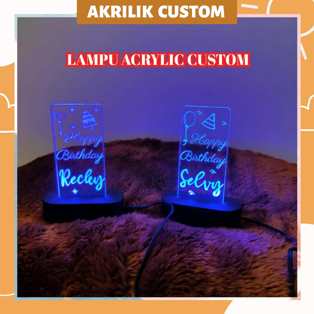 Hadiah ulang tahun Lampu Akrilik Custom buat teman dan pacar
