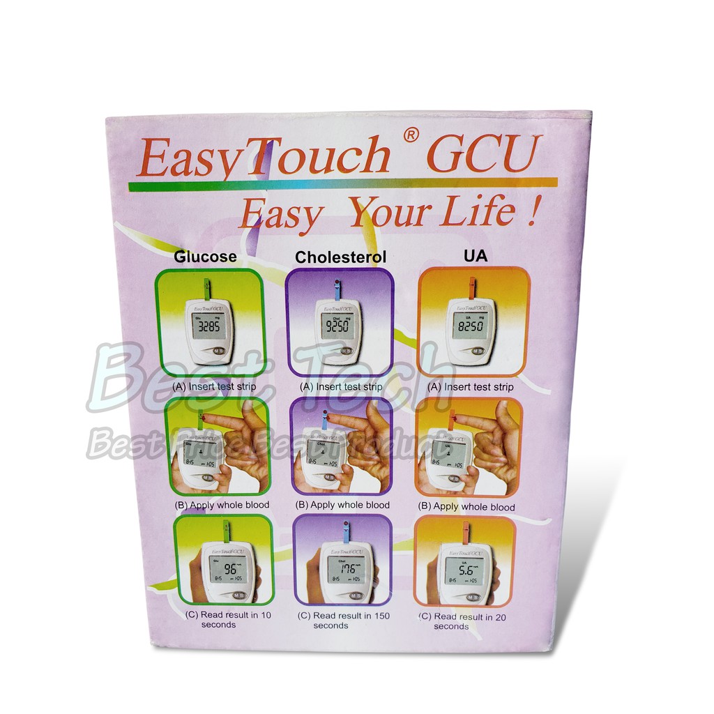 Easy Touch GCU / Alat Cek Darah 3in1 - Cek Gula Darah Kolesterol Asam Urat