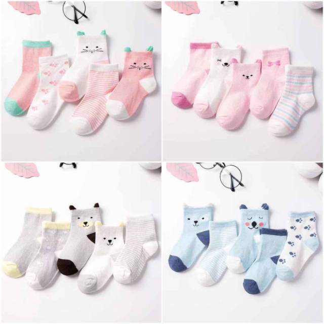 KK8-Kaos Kaki Anak Laki Perempuan Set 5in1