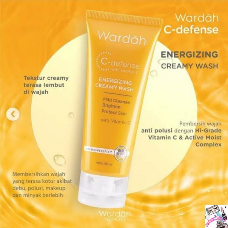 ☃Cutezz_Ching1☃Wardah C Defense Energizing Creamy Wash 60ml