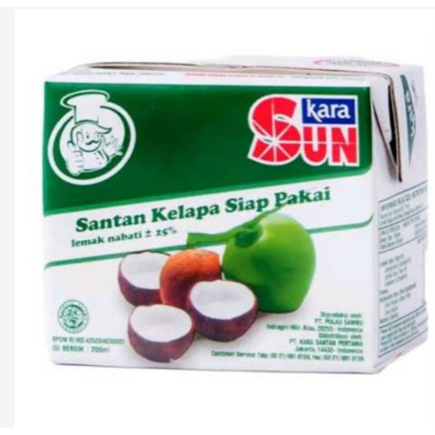 

Sun Kara Santan Kelapa Siap Pakai 200 ml