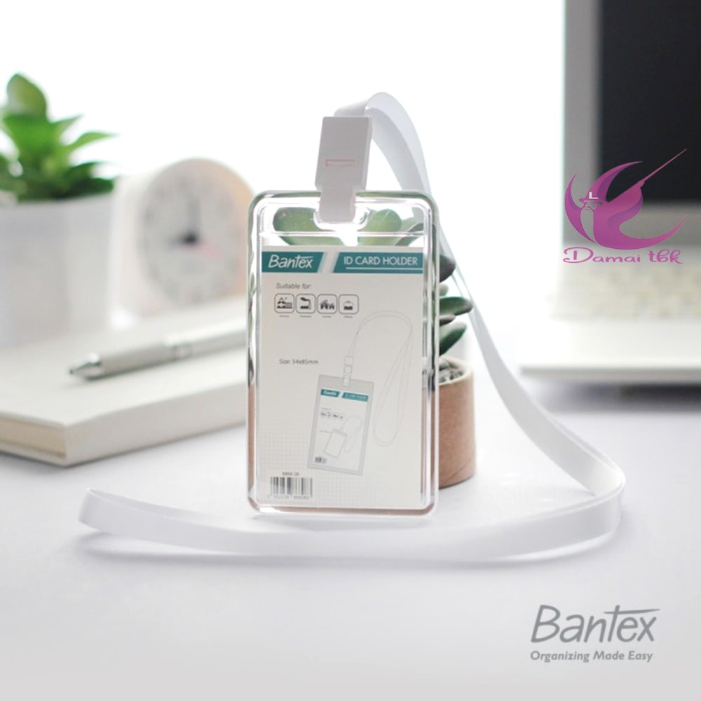 

Bantex Transparent ID Card Holder Lanyard Potrait Clear #8868 08
