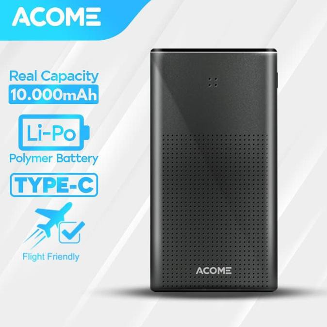 ACOME POWERBANK 10000MAH 2 INPUT & 2 OUTPUT - GARANSI 18 BULAN - AP101