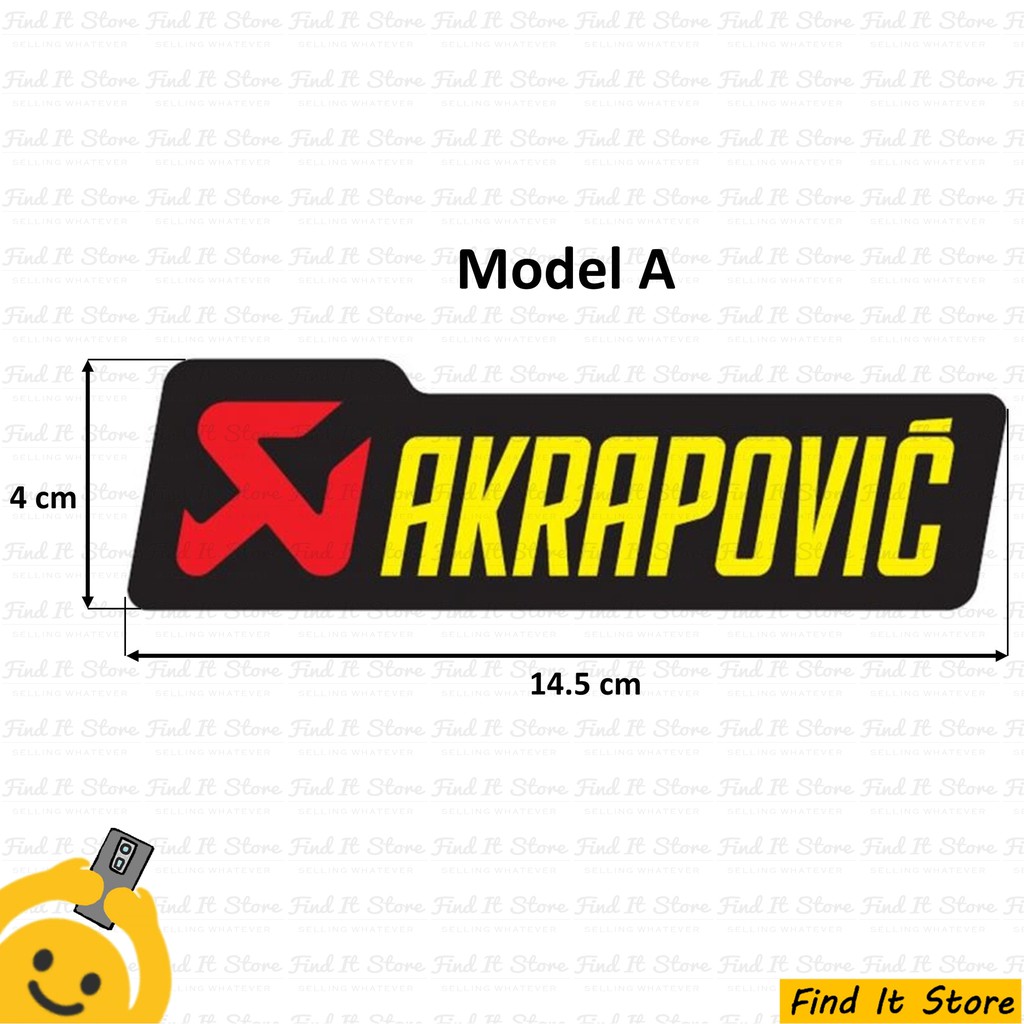 Aneka Sticker Knalpot Motor Plat Alumunium Stiker Emblem Akrapovic