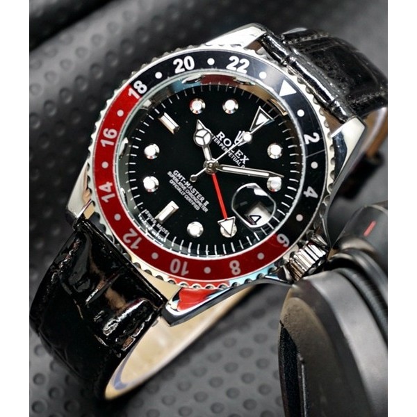 HOT TERLARIS Jam Tangan Pria / Cowok Rolex Submarine Rolex GMT Kulit Automatic Awet