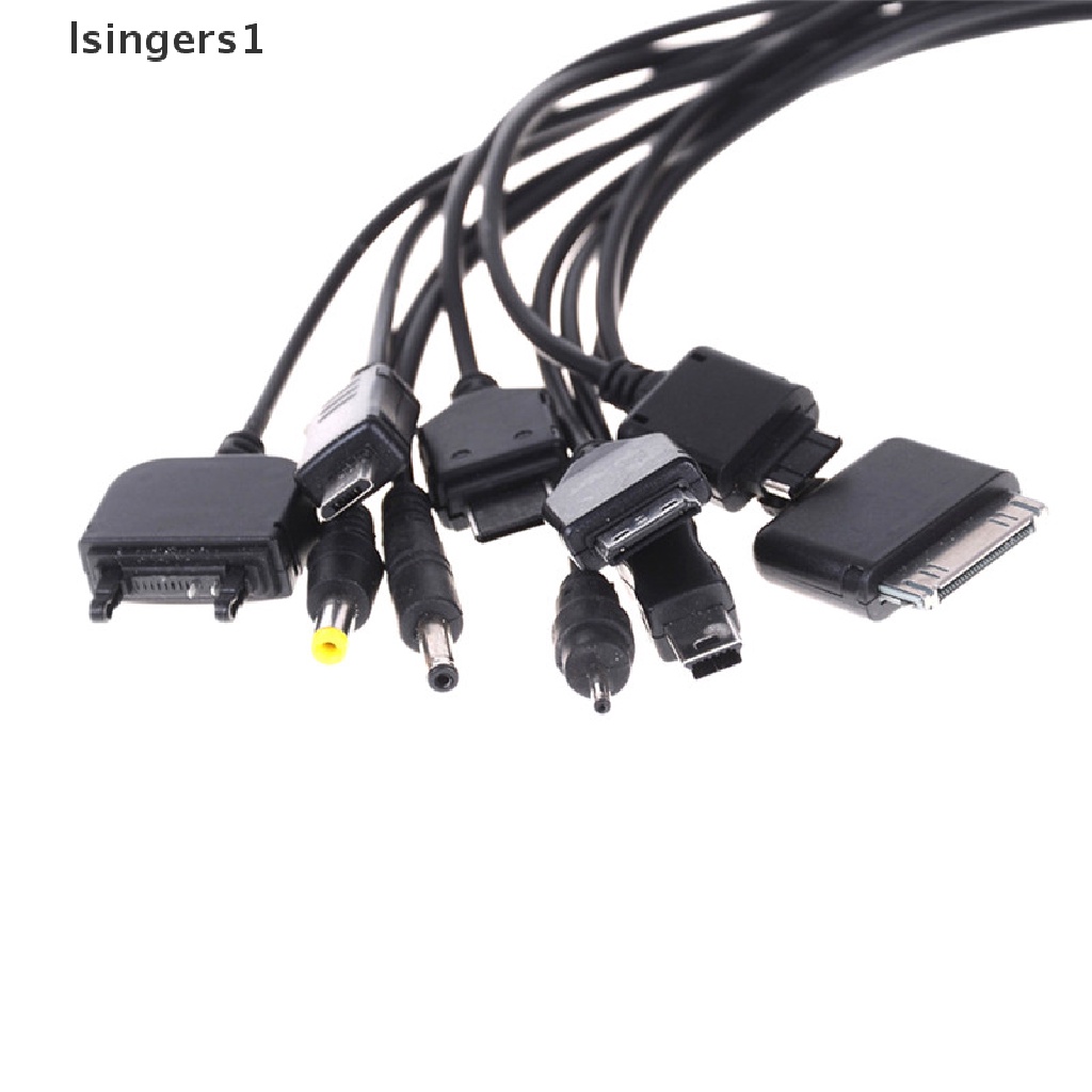 (lsingers1) Kabel Data / Charger USB 10 in 1 Retractable Universal Untuk Handphone