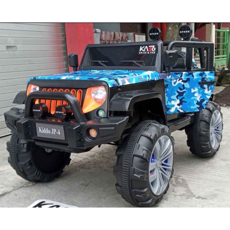 Mainan anak Mobil aki Jumbo Kiddo JP-4 Jeep Army