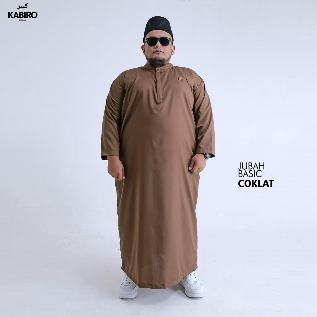 Jubah Basic KABIRO Gamis Lengan Panjang Pria Dewasa Jumbo Big Size