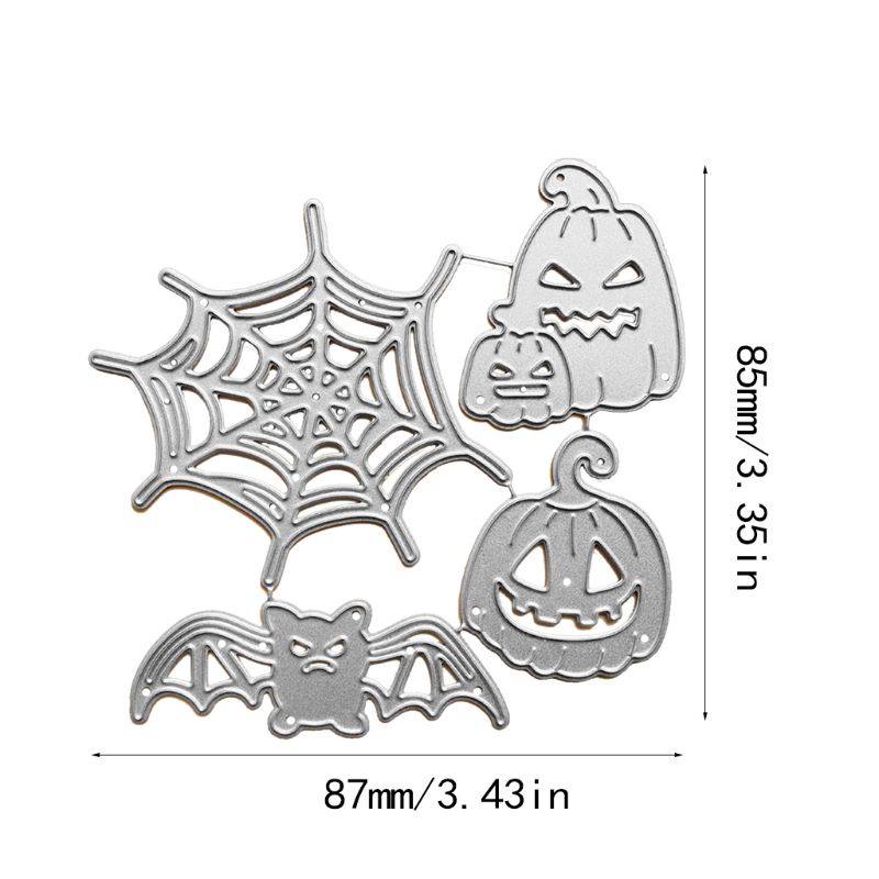 Cetakan Stensil Cutting Dies Motif Hantu Halloween Bahan Metal Untuk Scrapbook / Craft DIY