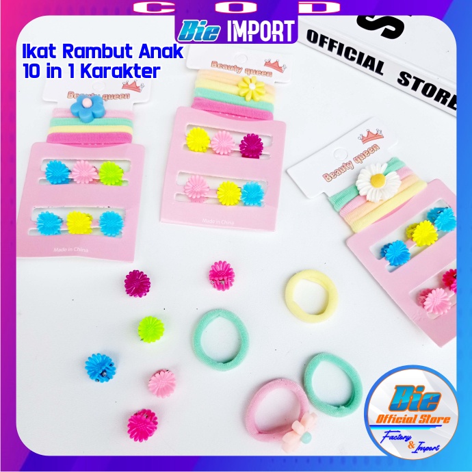 Ikat Rambut Anak Set Jepit 10 in 1 Premium Impor Best Seller