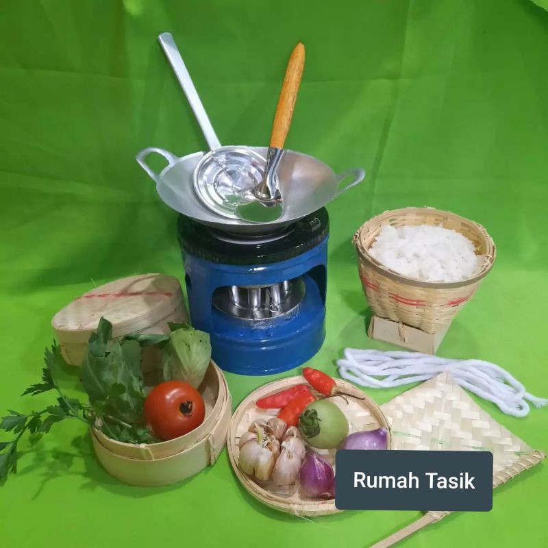 Set Mainan Masak Masakan Tradisional Paket Simple / Set Kompor Mini Mainan Anak