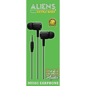 HANDSFREE ALIENS EXTRA BASS BUZZ MUSIC AUDIO MUSIK EARPHONE ALIENS