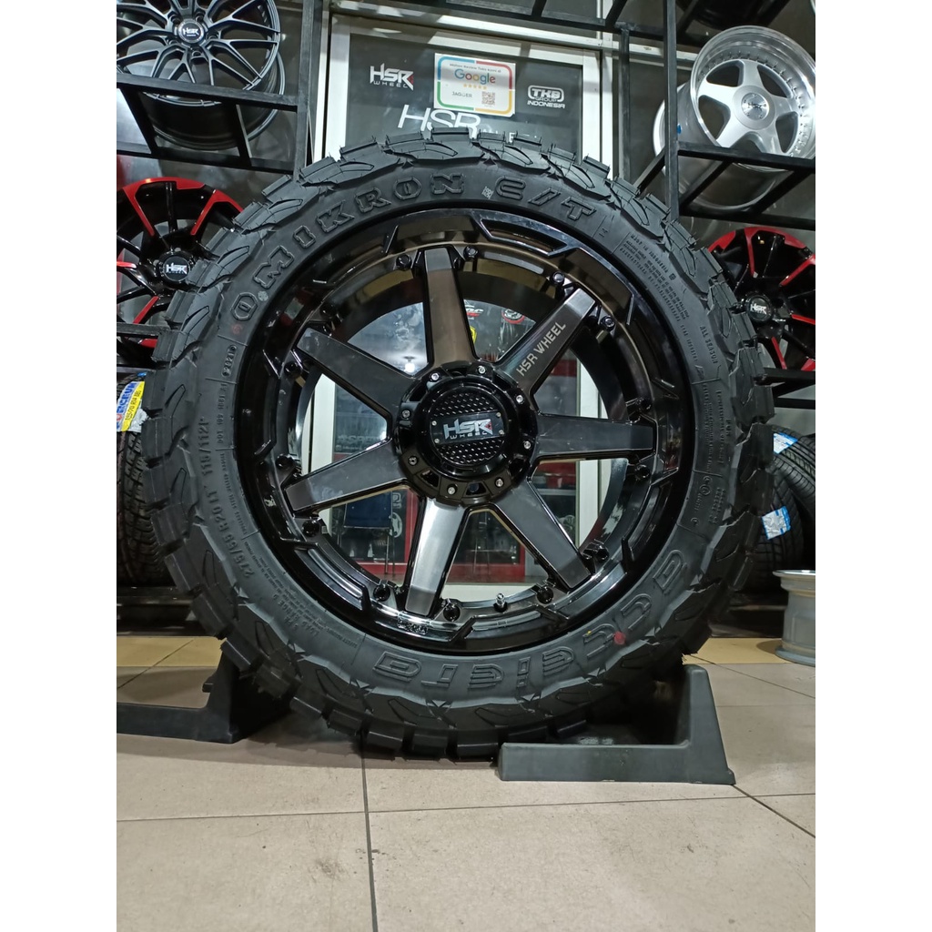 velg sepaket ban R20 pajero, fortuner, triton, hilux merk HSR
