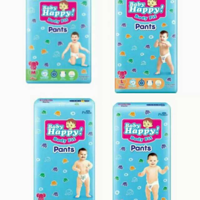Baby happy (+6) uk M,L,Xl & XXL 1karton isi 4pack
